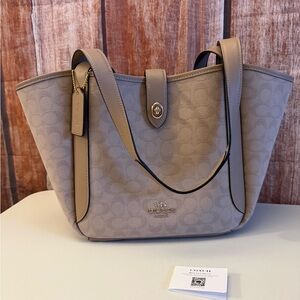 Coach Beige Signature Tote Bag
